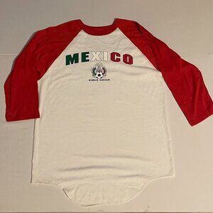 Mexico National Team World Soccer 3/4 Sleeve T-Shirt Men’s Size XL Mexico Fan